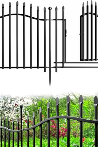 10 paneles de valla decorativa de jardín sin