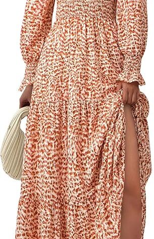 PRETTYGARDEN Vestido largo floral para mujer, 2...