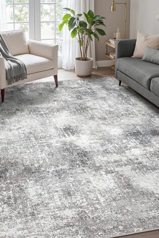 GENIMO - Alfombra lavable para sala de estar,