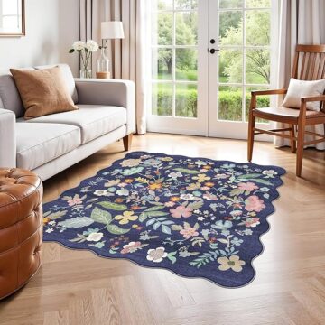Alfombra cuadrada floral para … -15%