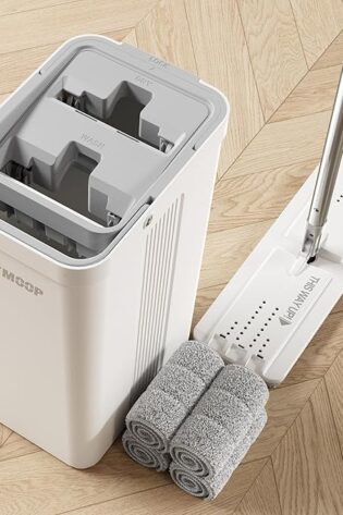 JOYMOOP Juego de trapeador y cubo con escurridor,