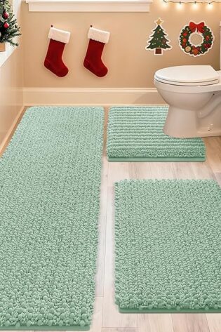 ACCUMTEK - Tapete de felpilla para baño, ultra