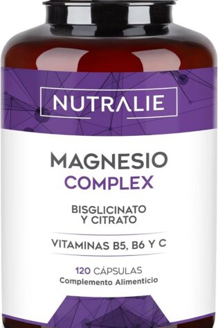 Citrato de Magnesio 1545mg + Magnesio Bisglicinato 600mg - Reduce Cansancio y Fatiga - Magnesium Complex Alta Biodisponibilidad - 120 Cápsulas Veganas Nutralie