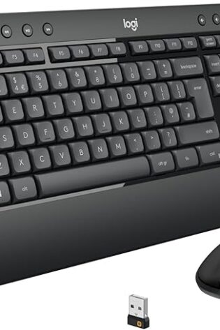 Logitech MK540 Advanced Combo Teclado y Ratón Inalámbrico para Windows, Receptor USB unificador de 2,4 GHz, Botones Multimedia, Batería de 3 años de duración, PC, Portátil, QWERTY Español - Negro
