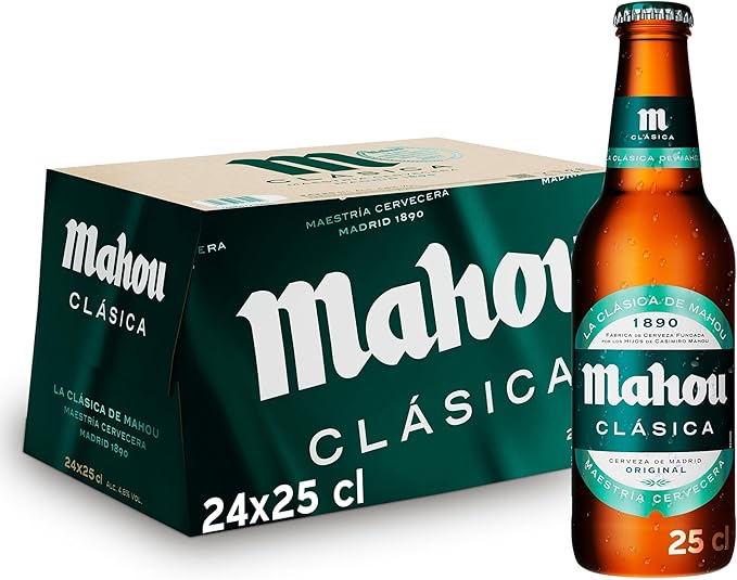 Mahou Clásica Pack de 24 Botellas: La Cerveza Dorada que Transforma Tus Momentos