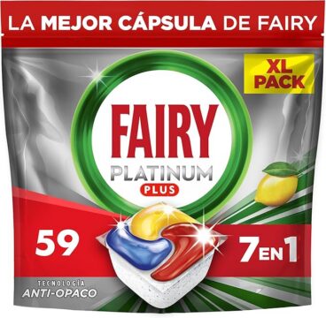 Lavavajillas Todo en Uno: Fairy Platinum Plus Cápsulas de Limón