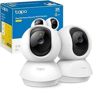 Tapo C210 - Cámara IP WiFi 360° Cámara de Vigilancia 2K,Visión Nocturna Admite