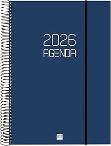 Finocam - Agenda Espiral 2026 1 Día Página | Enero - Diciembre | Agenda A4