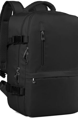 Hayayu Mochila Viaje Cabina Avion 40x20x25, Mochilas Cabina para Ryanair 40x30x20cm Maletas De Viaje Mujer Hombre Equipaje De Mano 40x20x25 Bolsa 20L con Orificio De Carga Y Bolsillo Antirrobo