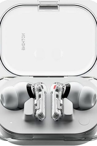 Nothing Ear (a) Auriculares inalambricos Bluetooth con Integración de ChatGPT, Cancelación de Ruido Activa, Algoritmo de Mejora de Graves y hasta 42,5 Horas de reproducción - Blanco