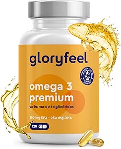 Premium Omega 3 - Forma de Triglicéridos - 75% EPA y DHA, Mayor contenido -