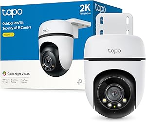 Tapo C51A - Cámara de vigilancia Wi-Fi para Exteriores 360°, visión Nocturna a