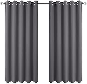 PONY DANCE Cortinas Cortas 2 Piezas Opacas Termicas Aislantes Frio y Calor