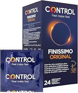 Control Preservativos Finissimo Original. Caja Pack Ahorro 24 Condones Súper