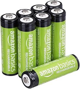 Amazon Basics paquete de 8 pilas AA NiMH recargables, 2000 mAh, 1,2 V, se