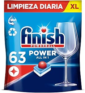 Finish Powerball Power All in 1 Pastillas para el lavavajillas Regular 63