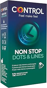 Control Preservativos Non Stop Dots & Lines - Caja de condones, Con puntos y