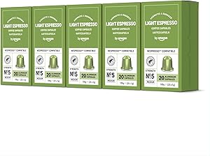 by Amazon Cápsulas de Café Espresso Compatibles con Nespresso, 100 Unidades,