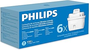 Philips Water Cartuchos de filtro de agua de repuesto Filtración Avanzada, pack