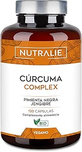 Cúrcuma Orgánica con Jengibre y Pimienta Negra - Curcumina y Piperina -