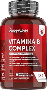 Vitamina B Complex con Vitamina C 365 Comprimidos Veganos Para 1 Año - Complejo