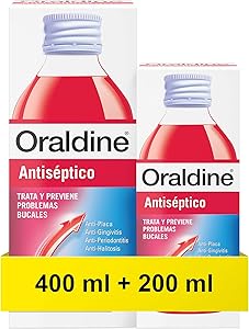 Oraldine, Colutorio De Uso Diario Líquido, Antiséptico y Antifúngico, Previene