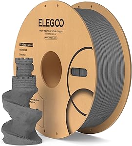 ELEGOO Filamento PLA 1.75 1KG Gris Cemento Mármol, Filamento Rock Stone para