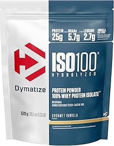 Dymatize ISO 100 Hydrolyzed Gourmet Vanilla 570g - Hidrolizado de Proteína de
