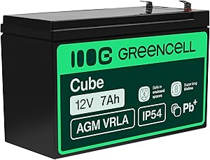 Green Cell Batería de Plomo AGM 12 V 7 Ah VRLA batería de Plomo batería de