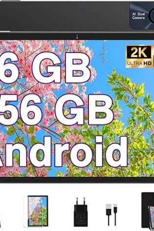 2026 Tablet Android Metal Tablets 11 Pulgadas con AI-16 GB RAM + 256 GB ROM+2TB | Pantalla 2K | Octa-Core | 8600mAh | WiFi 5G | GPS | GMS| BT 5.0 | 13MP+5MP,Tablet táctil con Funda Protectora-Gris