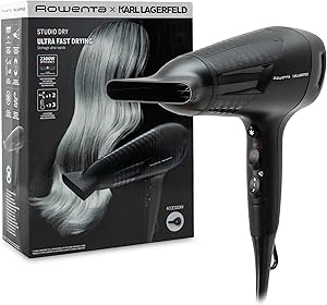 Rowenta x Karl Lagerfeld Studio Dry - Secador de pelo, 2300 W Eficiencia, 2100