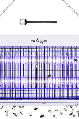 FRAXINUS Lámpara Matamoscas Electrico, Antimosquitos 20W, Mata Moscas, Caza Insectos, Atrapa UV Lampara para Mata Mosquitos e Insectos, Control Multi-Insecto, Efecto 100 m².