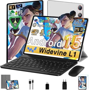 Descubre el Poder de la Excelencia con Android 15 Tablet 10 Pulgadas 30GB RAM+64GB ROM (2TB/TF), Gemini AI y Más