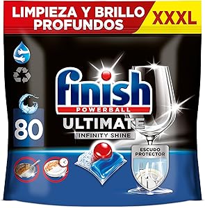 Finish Powerball Ultimate Infinity Shine, pastillas para el lavavajillas con