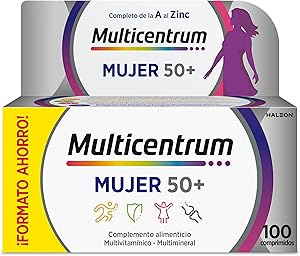 Multicentrum Mujer 50+ Complemento Alimenticio Multivitamínico y Multimineral