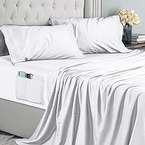 Utopia Bedding Juego de Sabanas 4 Piezas 135x190 - Microfibra De Poliéster,
