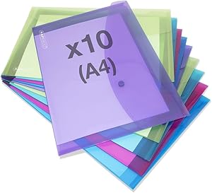 Rapesco 1665 ECO Carpetas Sobre Portafolios con Broche, A4+, Colores Surtidos