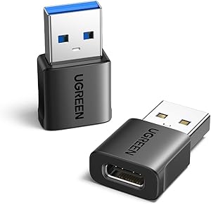 UGREEN Adaptador USB a Tipo C 10Gbps Convertidor Machoa a Hembra 3.2 Compatible