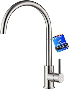 GRIFEMA Irismart G4008 Grifo de Cocina Alto con Caño Giratorio, Mezclador de