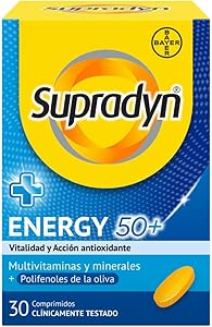 Supradyn Energy 50+ Complejo Vitamínico con Antioxidantes para Mayores de 50,