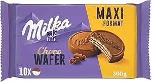 Milka Choco Wafer Galleta Barquillo con Relleno de Cacao y Cubierto de