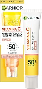 Garnier Vitamina C Fluido Antimanchas Anti-UV Diario Efecto Glow FPS50+,