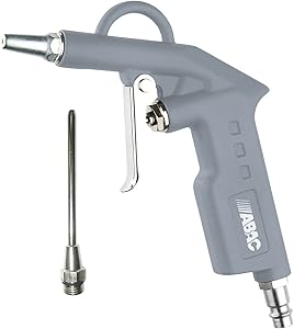 ABAC Pistola de Soplado de aire G-502 - Boquilla corta + Boquilla larga 10 cm -
