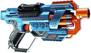 Hasbro Nerf 2.0 Commander RC-6, Lanzador de Dardos de Juguete, 12 Piezas,