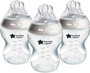 Tommee Tippee Biberones, biberón anticólicos Natural Start, 260 ml, con tetina