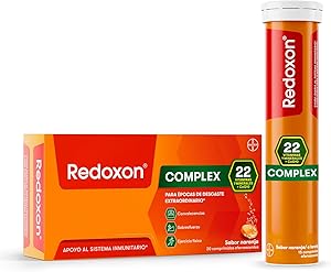 Redoxon Complex - Vitamina C Efervescente - 30 Comprimidos - Sabor Naranja -
