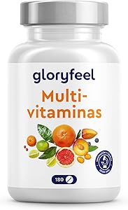 Multivitaminas y Minerales - 180 Tabletas para 6 meses - Todas las Vitaminas