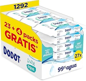 Dodot Toallitas Aqua Pure para Bebé – Chollo | -22% 44.99€