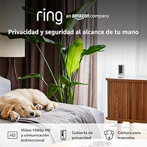 Ring Cámara interior | Cámara de vigilancia wifi con enchufe para mascotas |