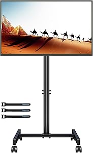 BONTEC Soporte TV Ruedas para Televisores Planos Curvos de 13 a 42 Pulgadas,